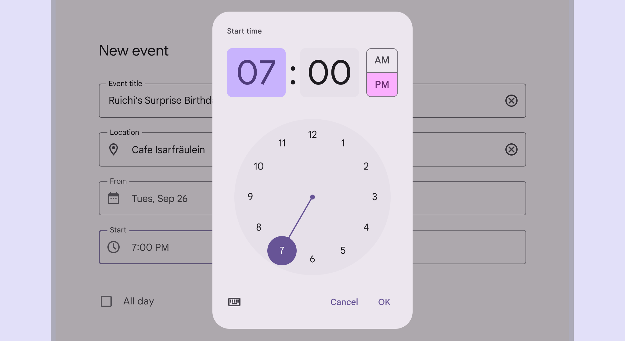 拨盘 TimePicker